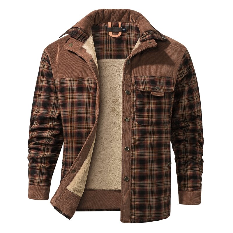 Men's Plaid Winter Jacket