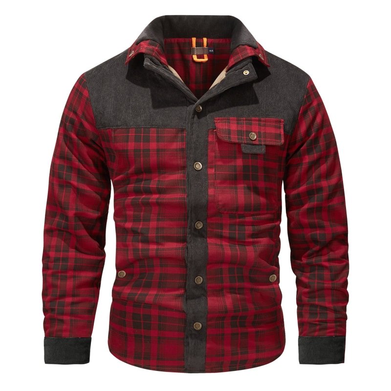 Men's Plaid Winter Jacket