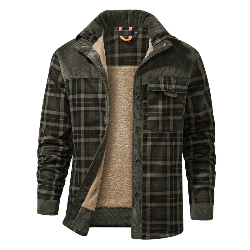 Men's Plaid Winter Jacket