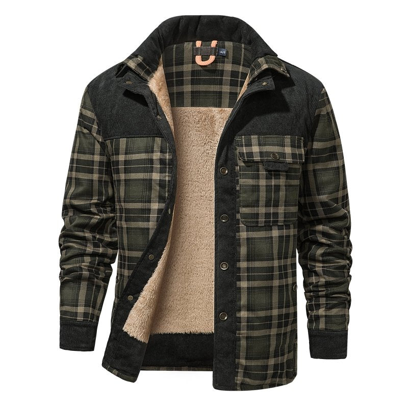 Men's Plaid Winter Jacket