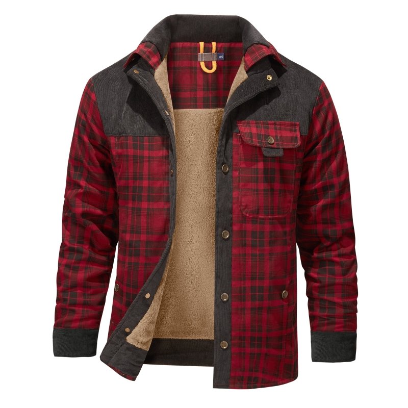 Men's Plaid Winter Jacket