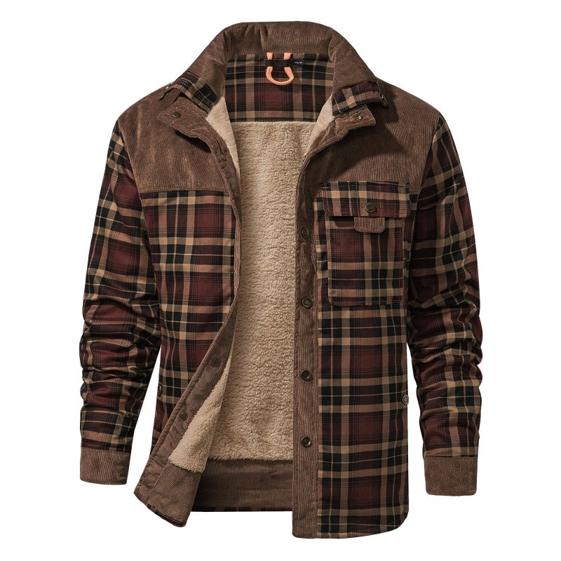 Men's Plaid Winter Jacket