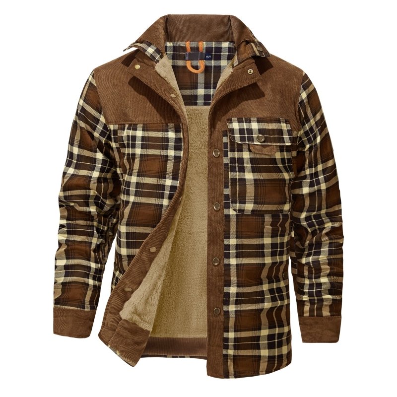 Men's Plaid Winter Jacket